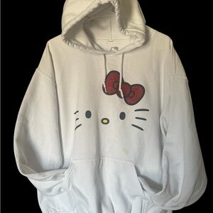 Sanrio Hello Kitty White Top with Red Bow woman's size L ,,L91